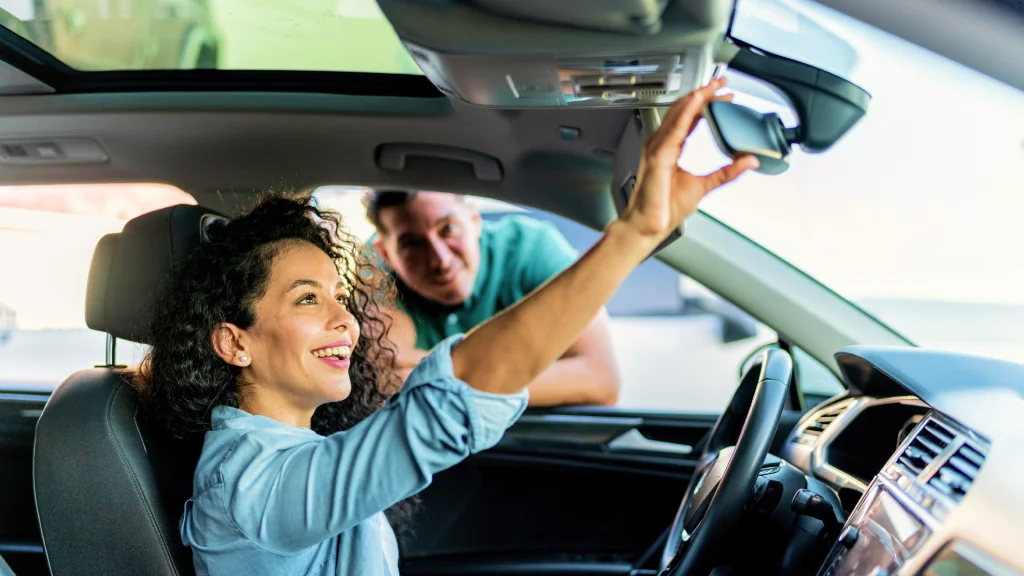Everyday driver getting comfortable in a car